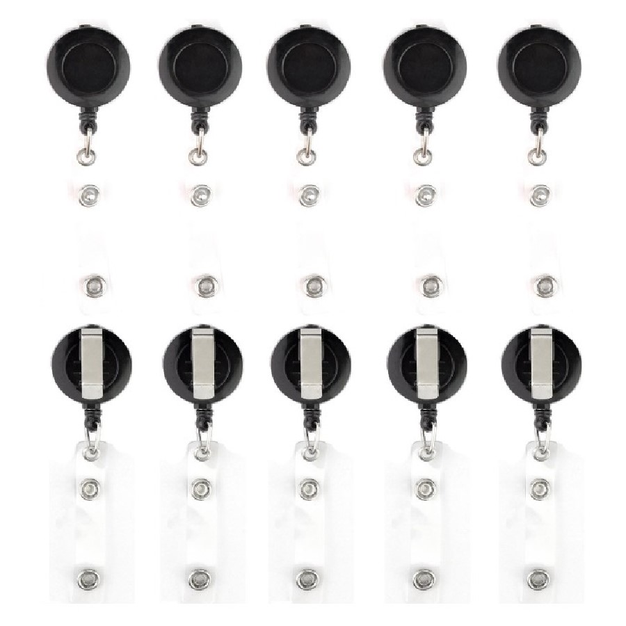 Tyco Y487498 | 24 inch Retractable ID Badge Holder - Clips 10 pack